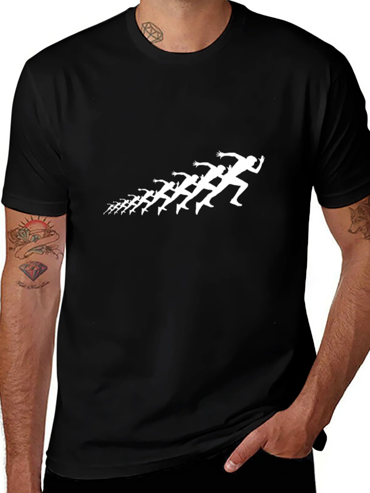 Runner Silhouette Black T-Shirt product image 1