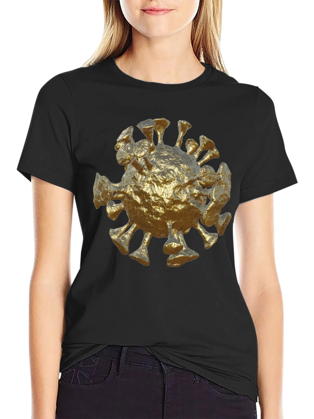 Golden Corona Virus T-Shirt product image 1