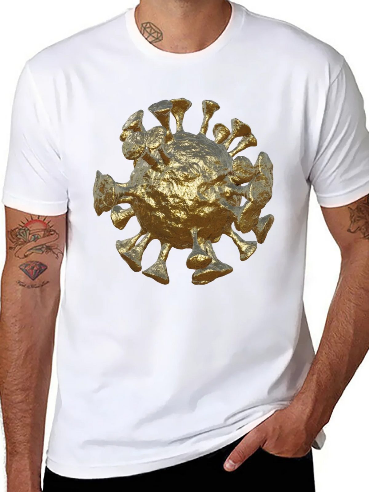 Golden Corona Virus T-Shirt product image 3