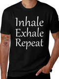Inhale Exhale Repeat Black T-Shirt product image 1