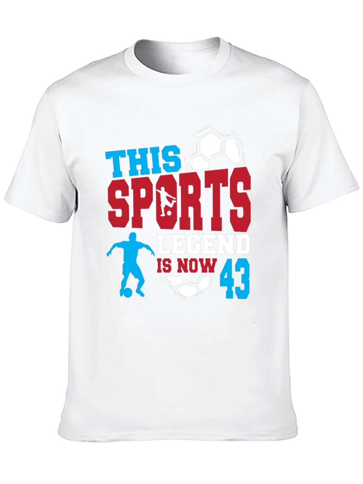 Sports Legend 43rd Birthday Soccer Graphic T-Shirt product image 3