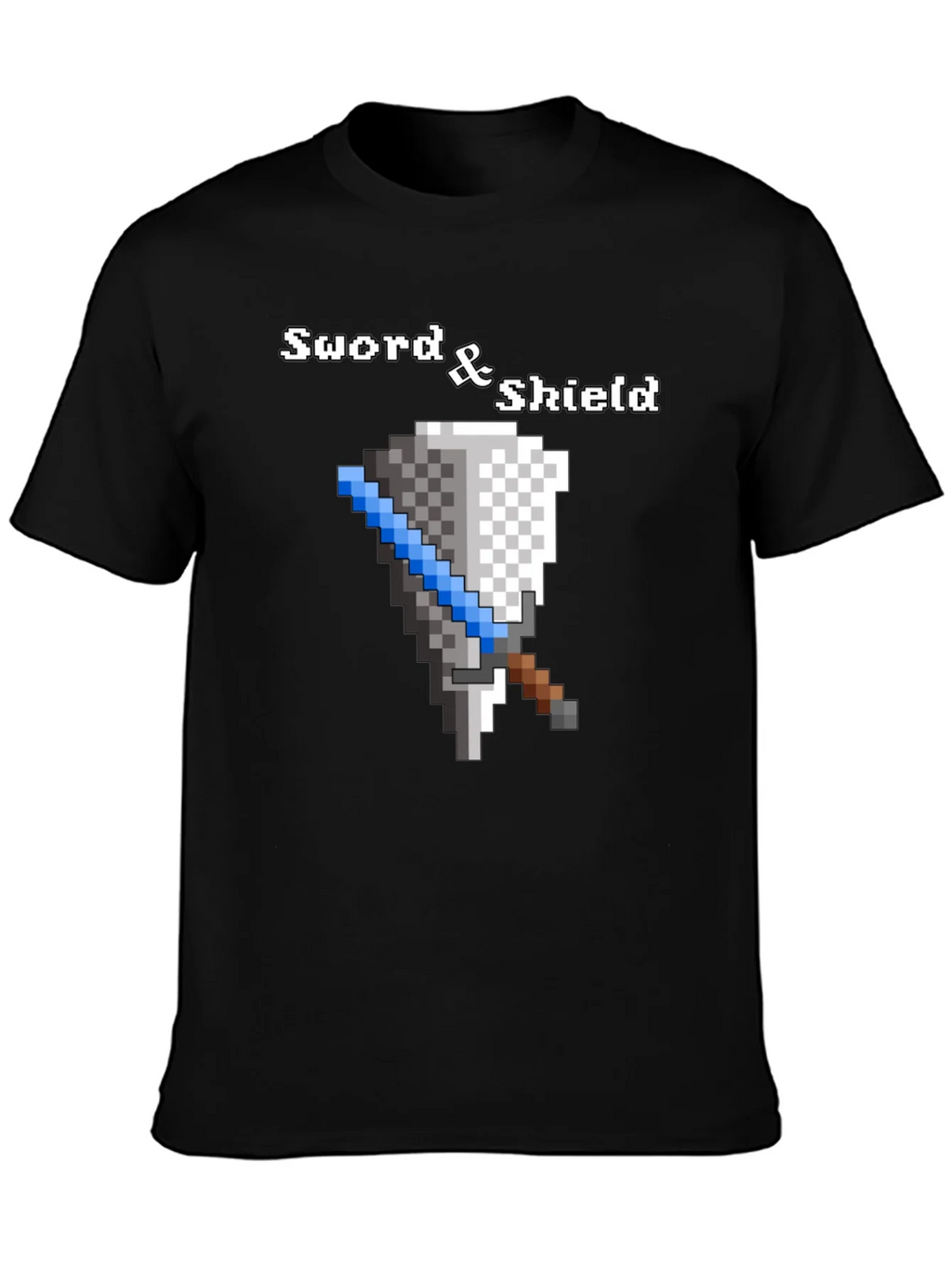 Sword & Shield Pixel Art T-Shirt - Retro Gaming Tee product image 2