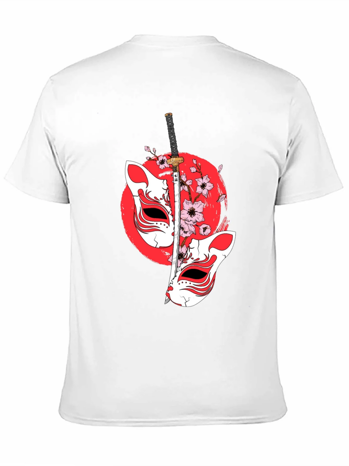 Japanese Fox Mask Katana T-Shirt - Unique Design product image 10