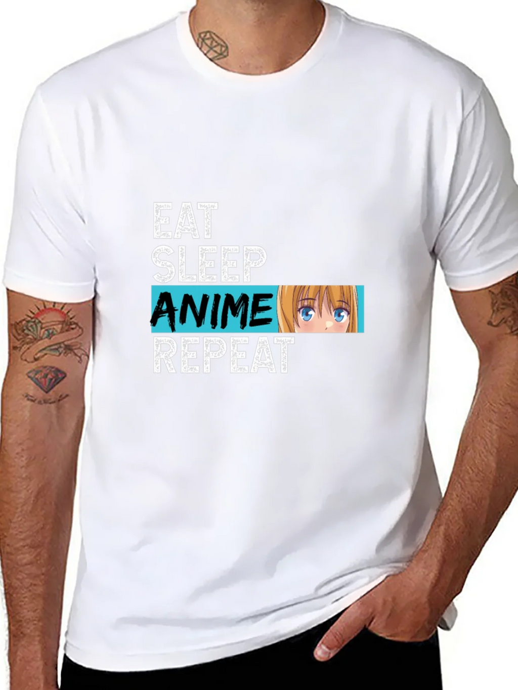 Eat Sleep Anime Repeat Graphic Tee product image 3