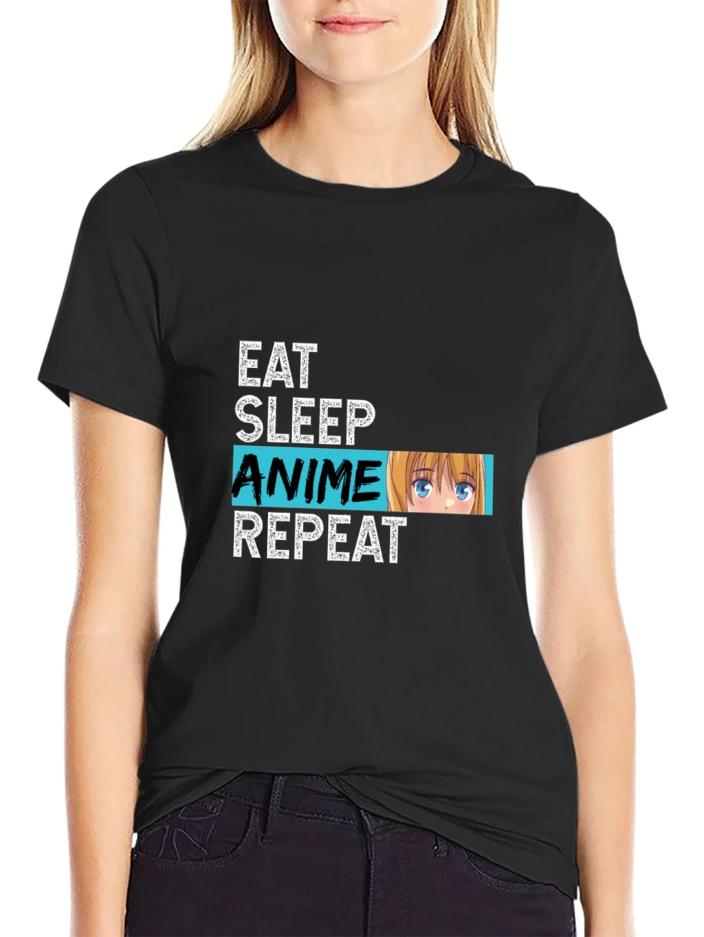 Eat Sleep Anime Repeat Graphic Tee product image 1