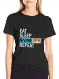 Eat Sleep Anime Repeat Graphic Tee product image 1