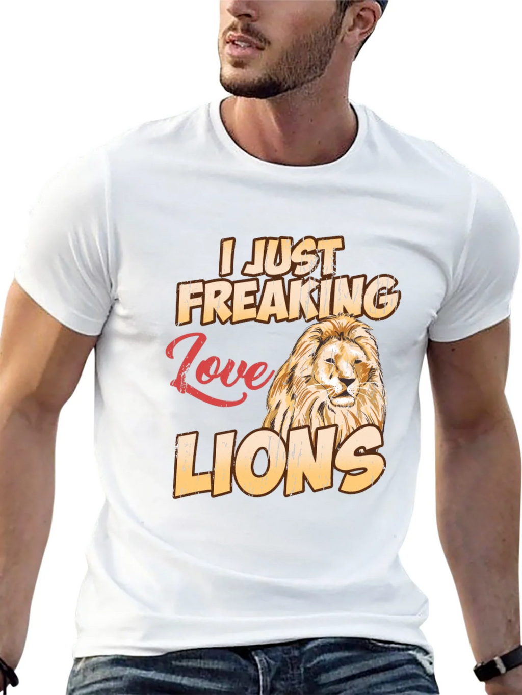 I Just Freaking Love Lions T-Shirt product image 12