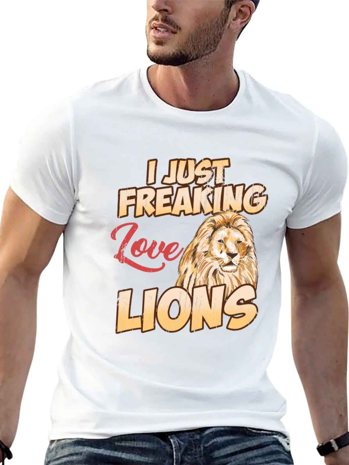 I Just Freaking Love Lions T-Shirt product image 12