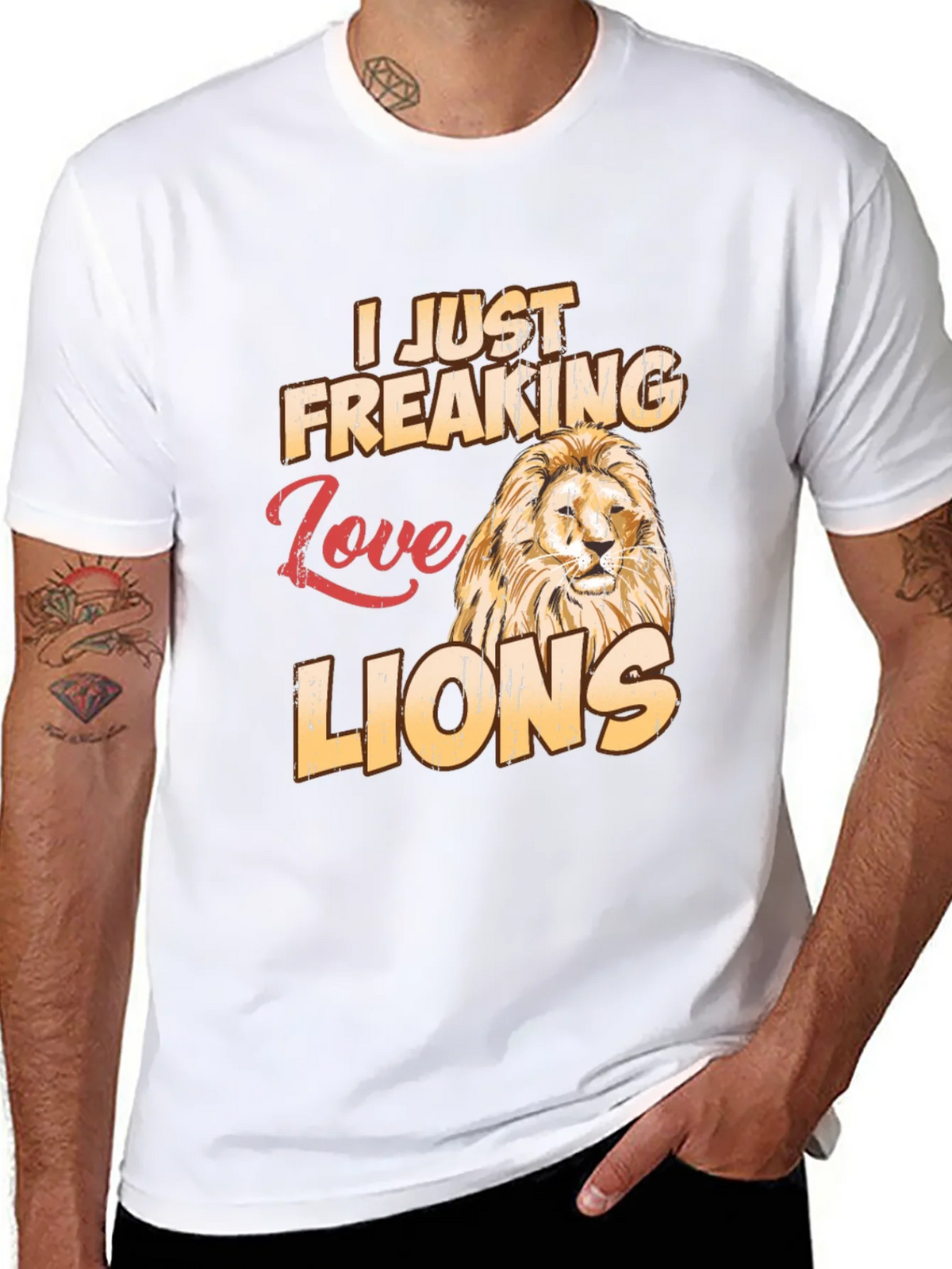I Just Freaking Love Lions T-Shirt product image 7