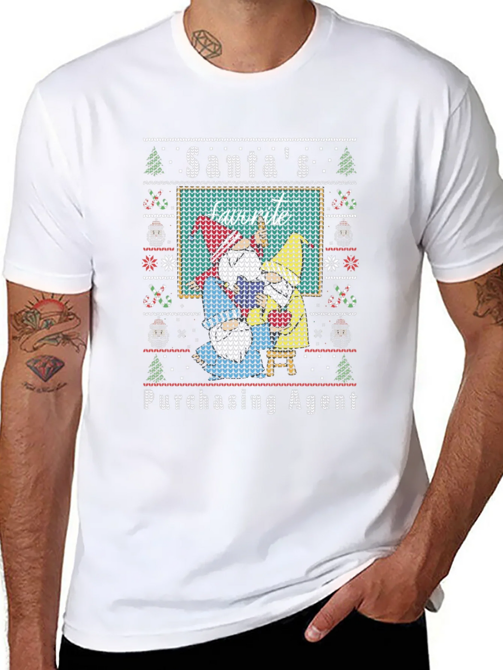 Santas Favorite Purchasing Agent Ugly Christmas Sweater product image 4