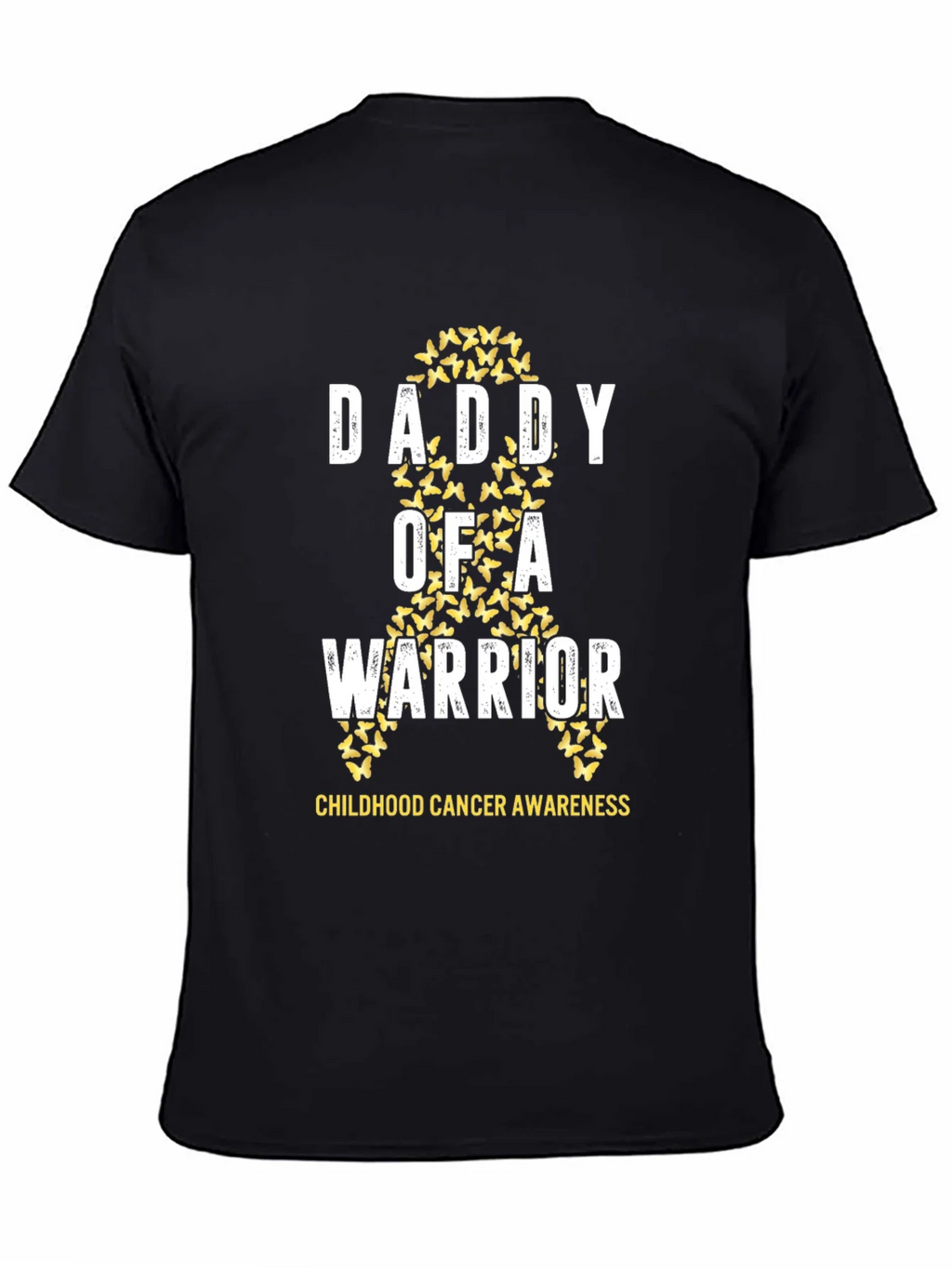 Daddy of a Warrior Childhood Cancer Awareness T-Shirt product image 4