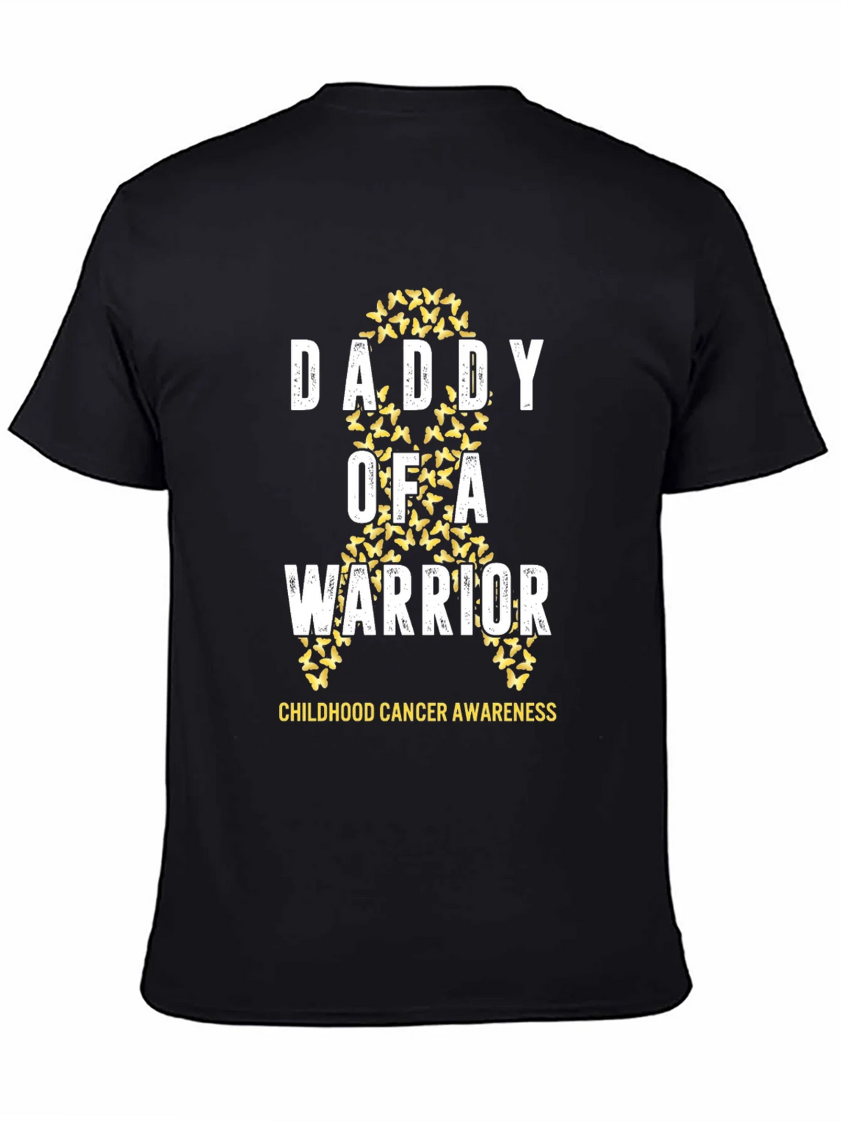 Daddy of a Warrior Childhood Cancer Awareness T-Shirt product image 4