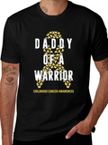 Daddy of a Warrior Childhood Cancer Awareness T-Shirt product image 1