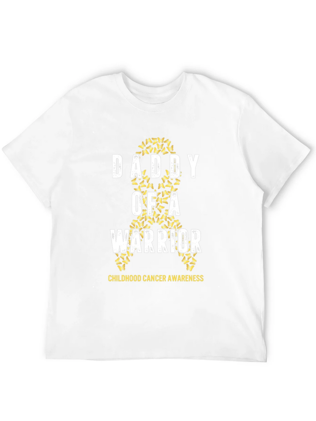 Daddy of a Warrior Childhood Cancer Awareness T-Shirt product image 11