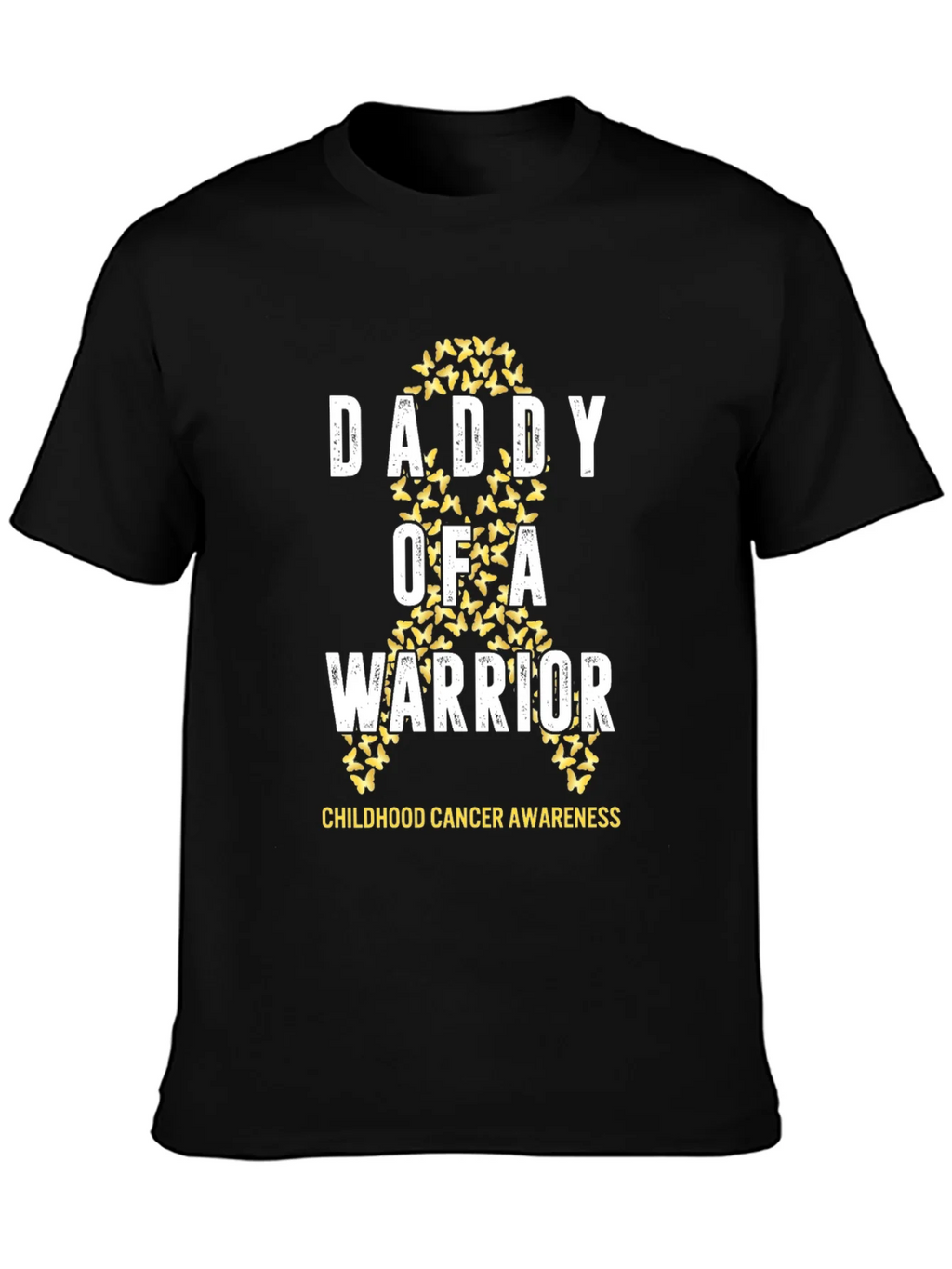 Daddy of a Warrior Childhood Cancer Awareness T-Shirt product image 3