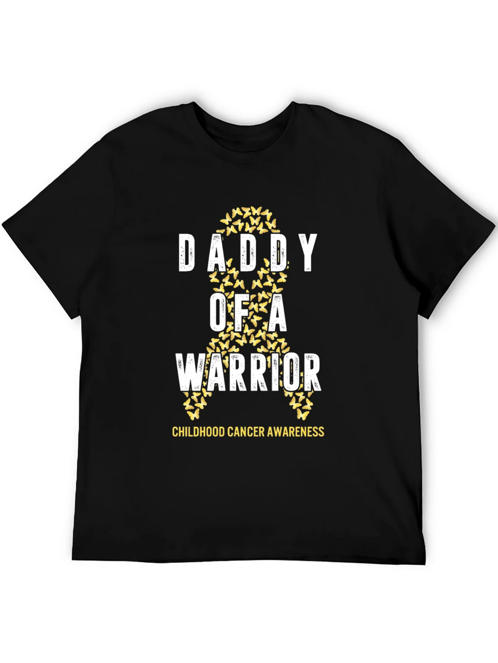Daddy of a Warrior Childhood Cancer Awareness T-Shirt product image 5