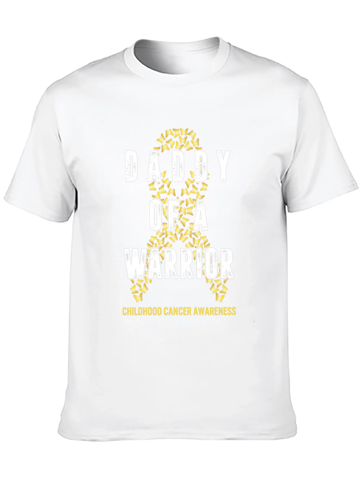 Daddy of a Warrior Childhood Cancer Awareness T-Shirt product image 9