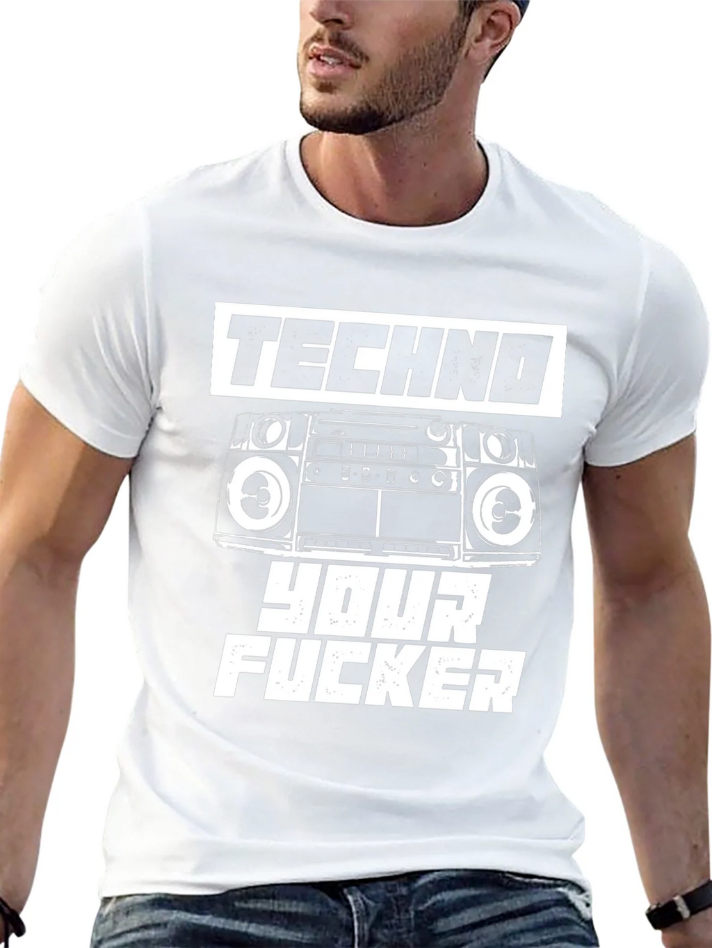 Techno Your F*cker Graphic T-Shirt product image 8
