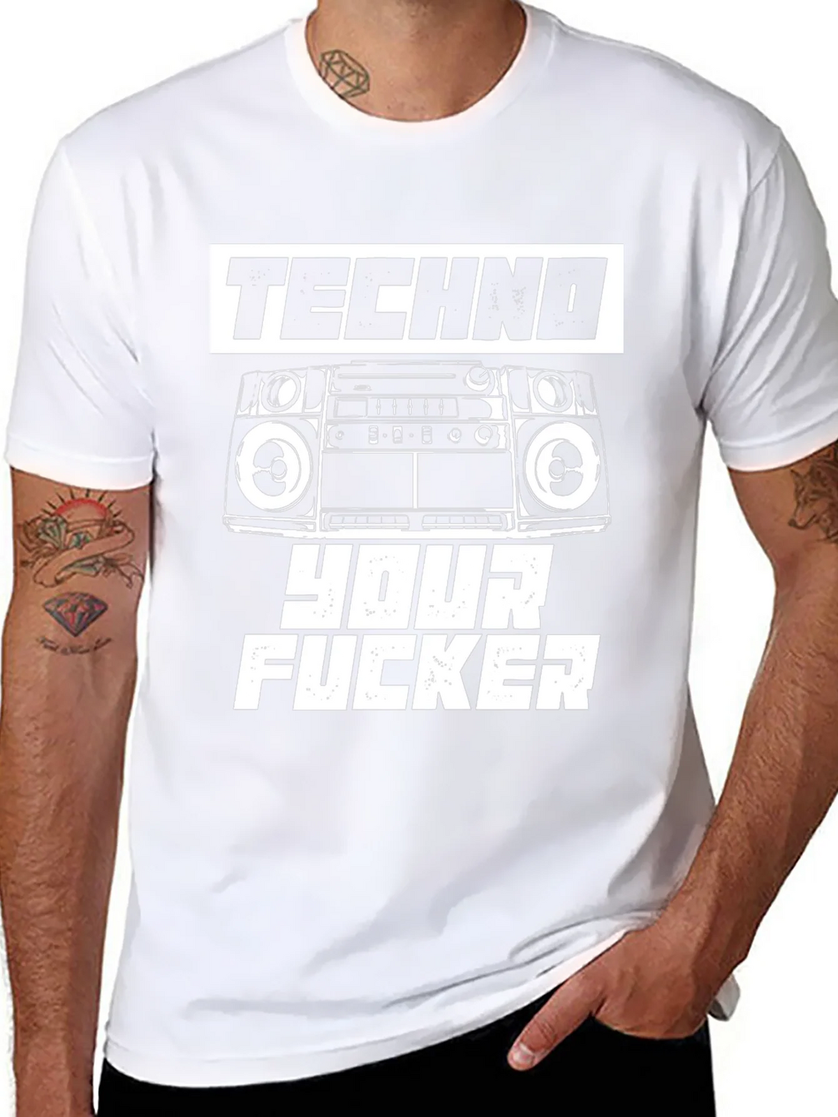 Techno Your F*cker Graphic T-Shirt product image 3