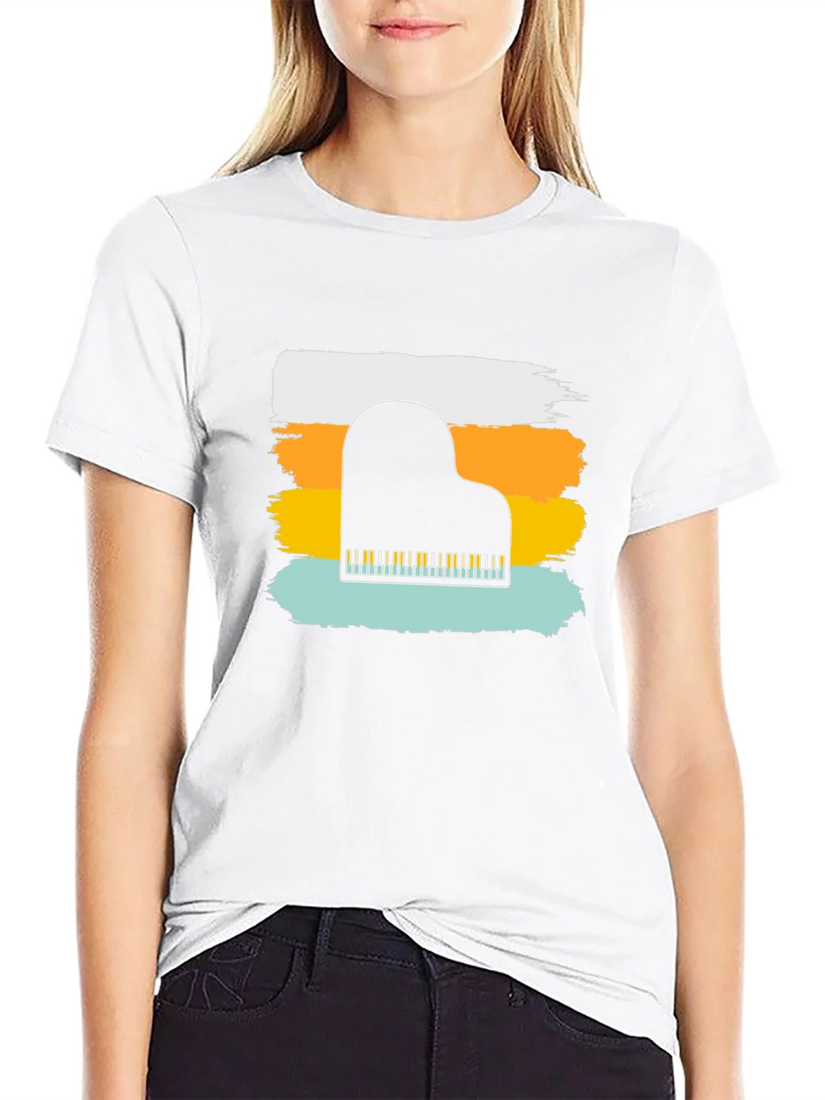 Piano Keys Graphic T-Shirt - Retro Style Tee product image 6