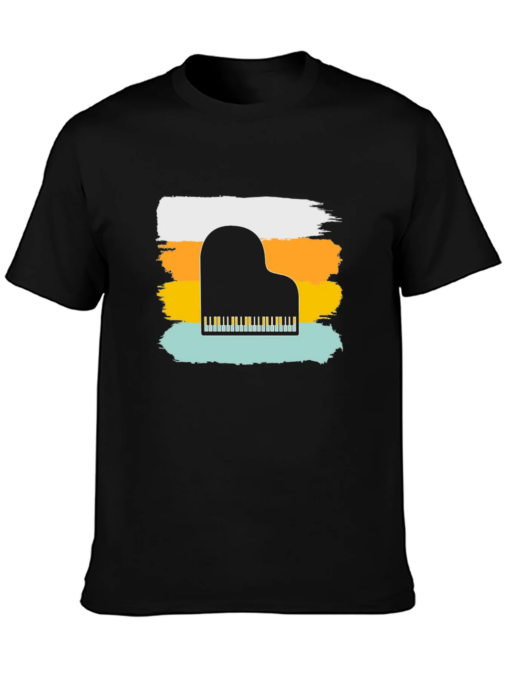 Piano Keys Graphic T-Shirt - Retro Style Tee product image 2