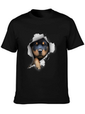 Rottweiler Puppy Peek-a-Boo T-Shirt product image 1