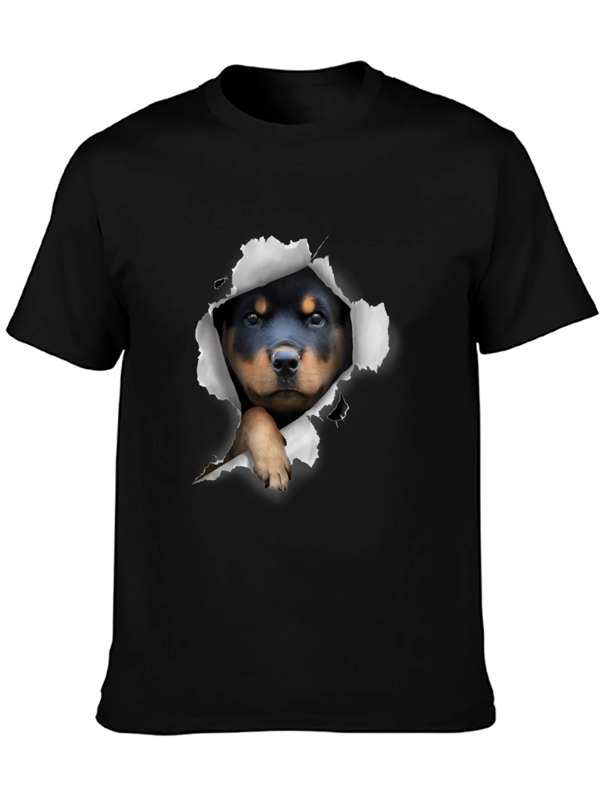 Rottweiler Puppy Peek-a-Boo T-Shirt product image 1