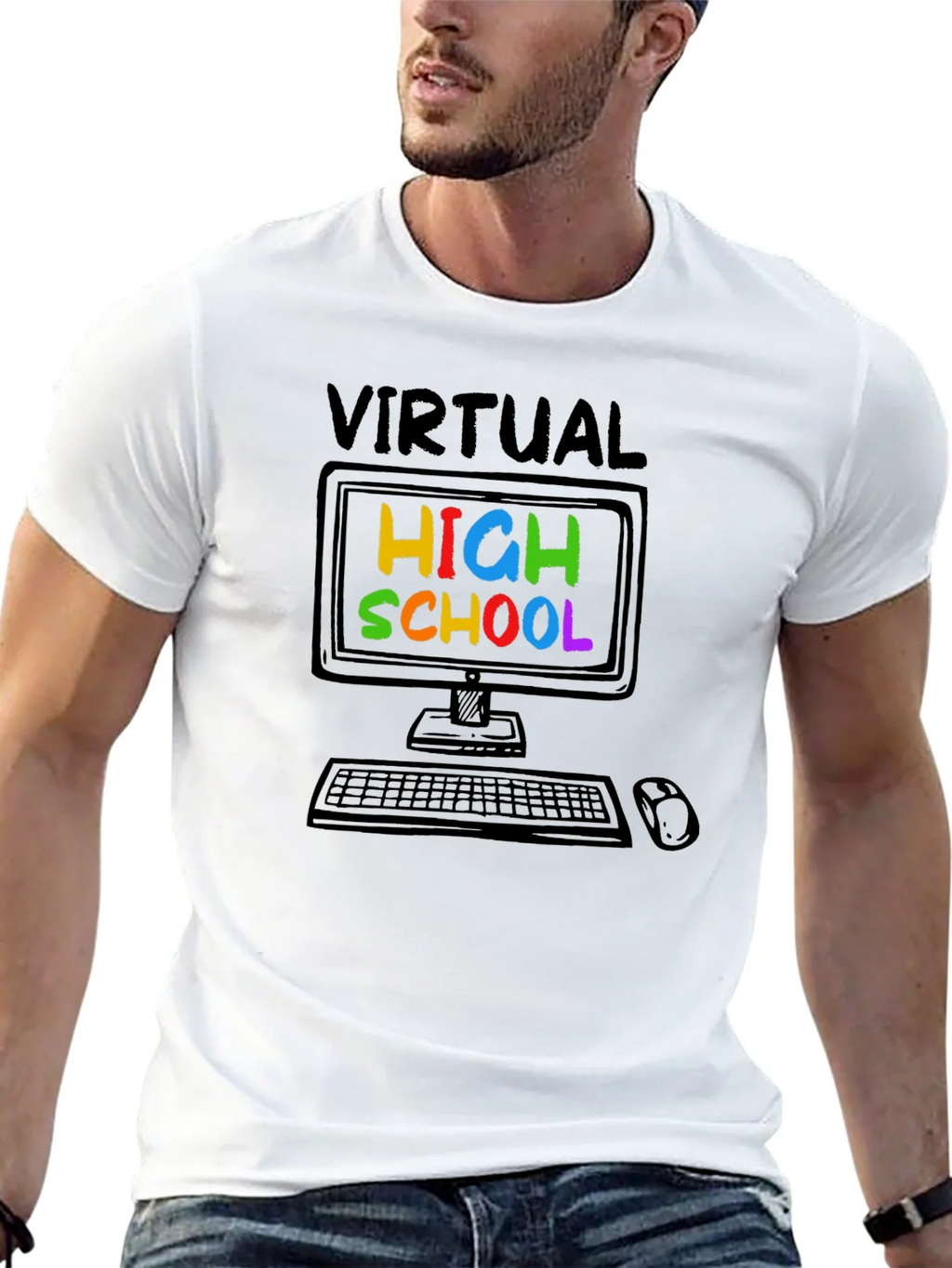 Virtual High School T-Shirt - Online Learning Tee product image 3