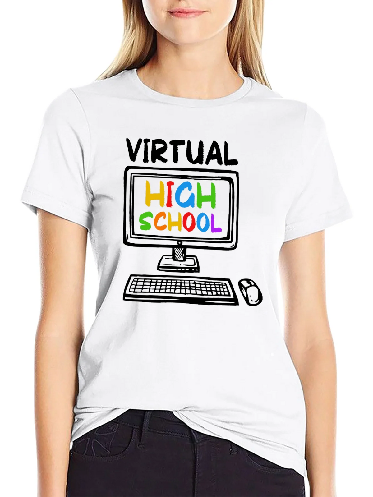Virtual High School T-Shirt - Online Learning Tee product image 2