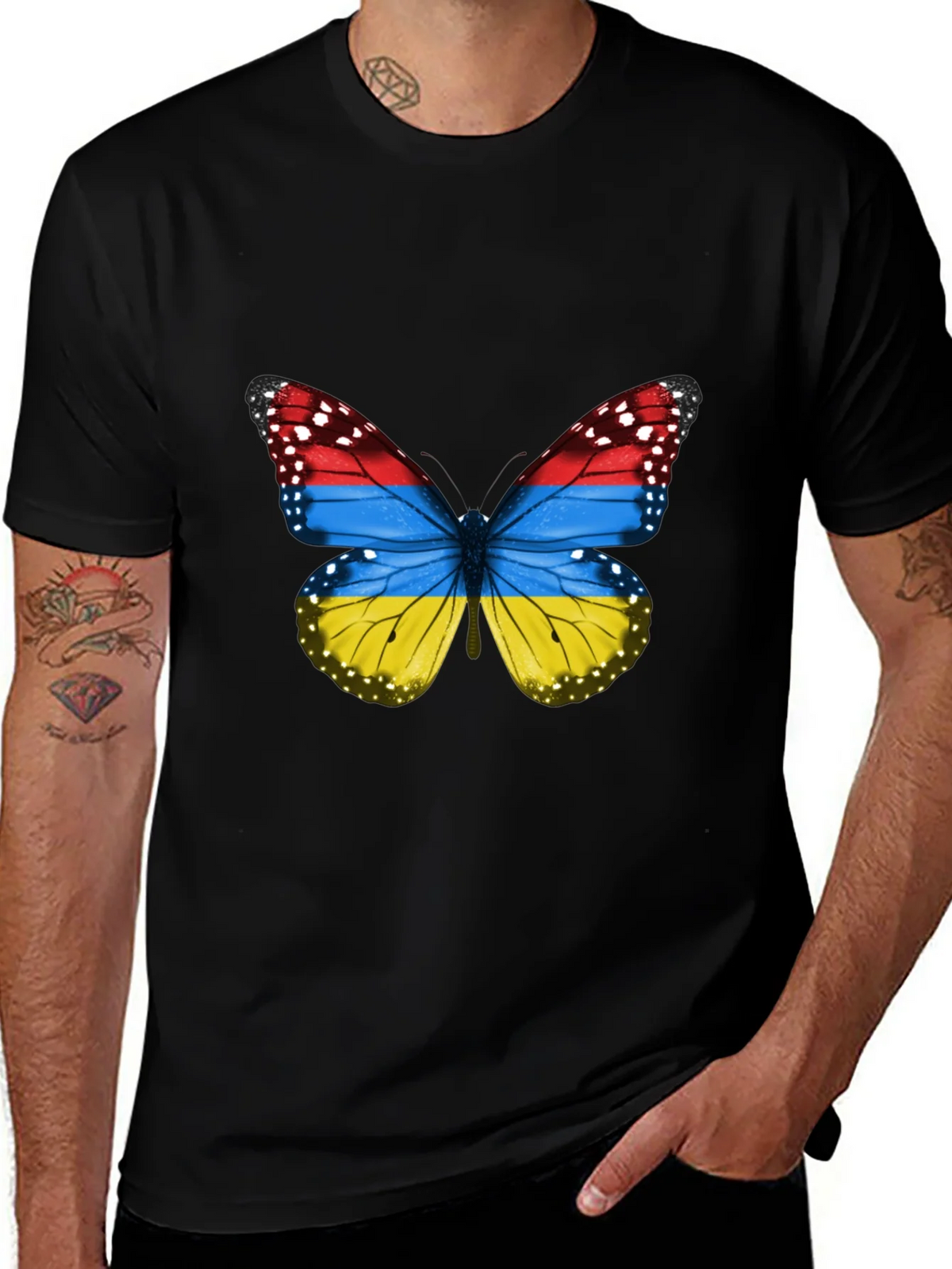 Armenian Flag Butterfly T-Shirt product image 1