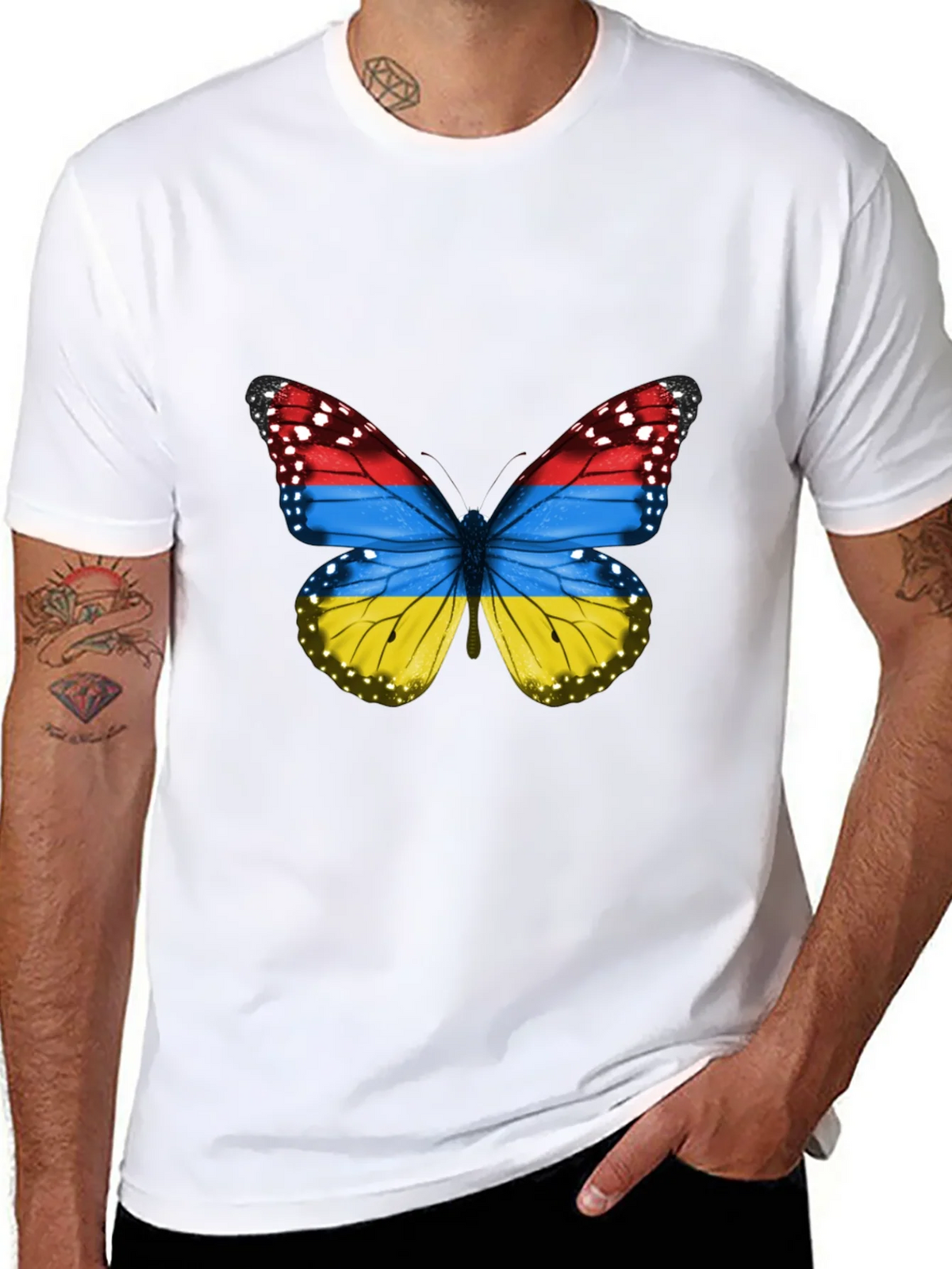 Armenian Flag Butterfly T-Shirt product image 7