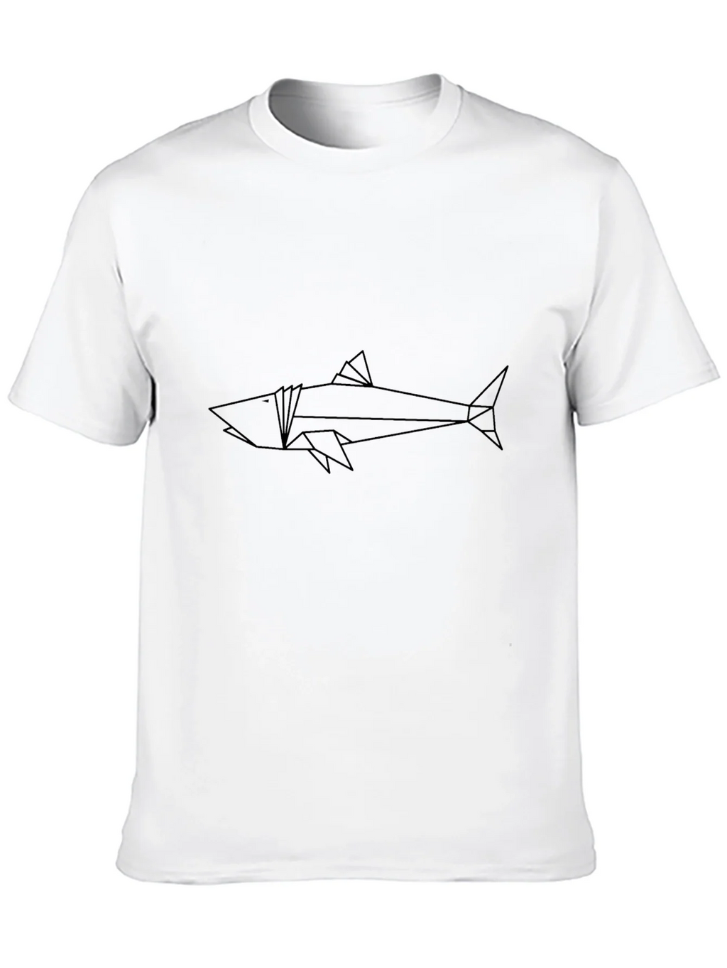 Geometric Shark T-Shirt - Modern Line Art product image 2