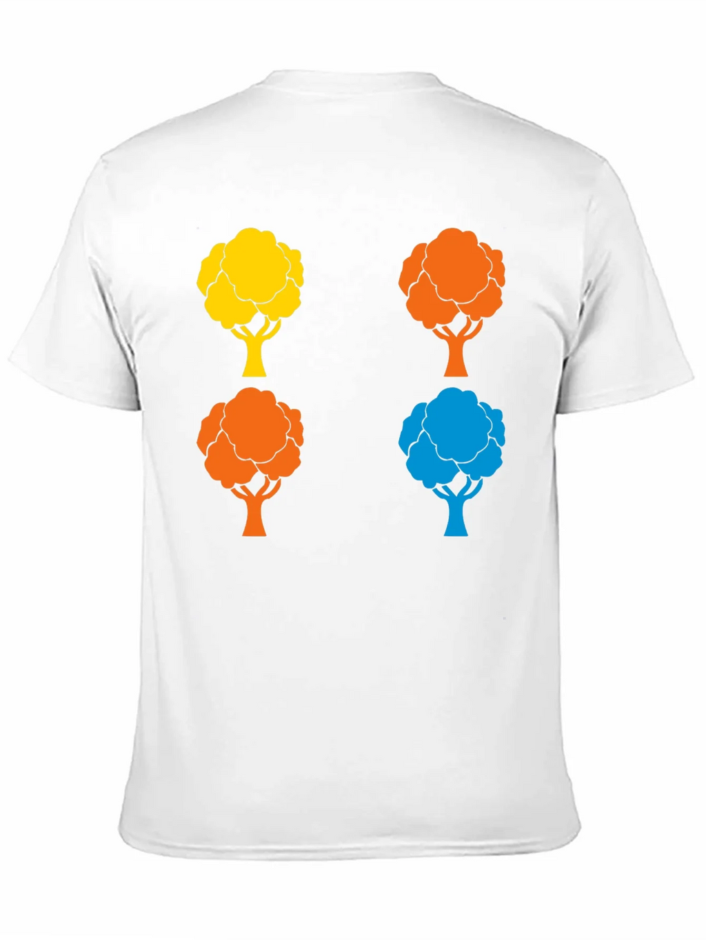 Colorful Tree Graphic Print Crew Neck T-Shirt product image 10
