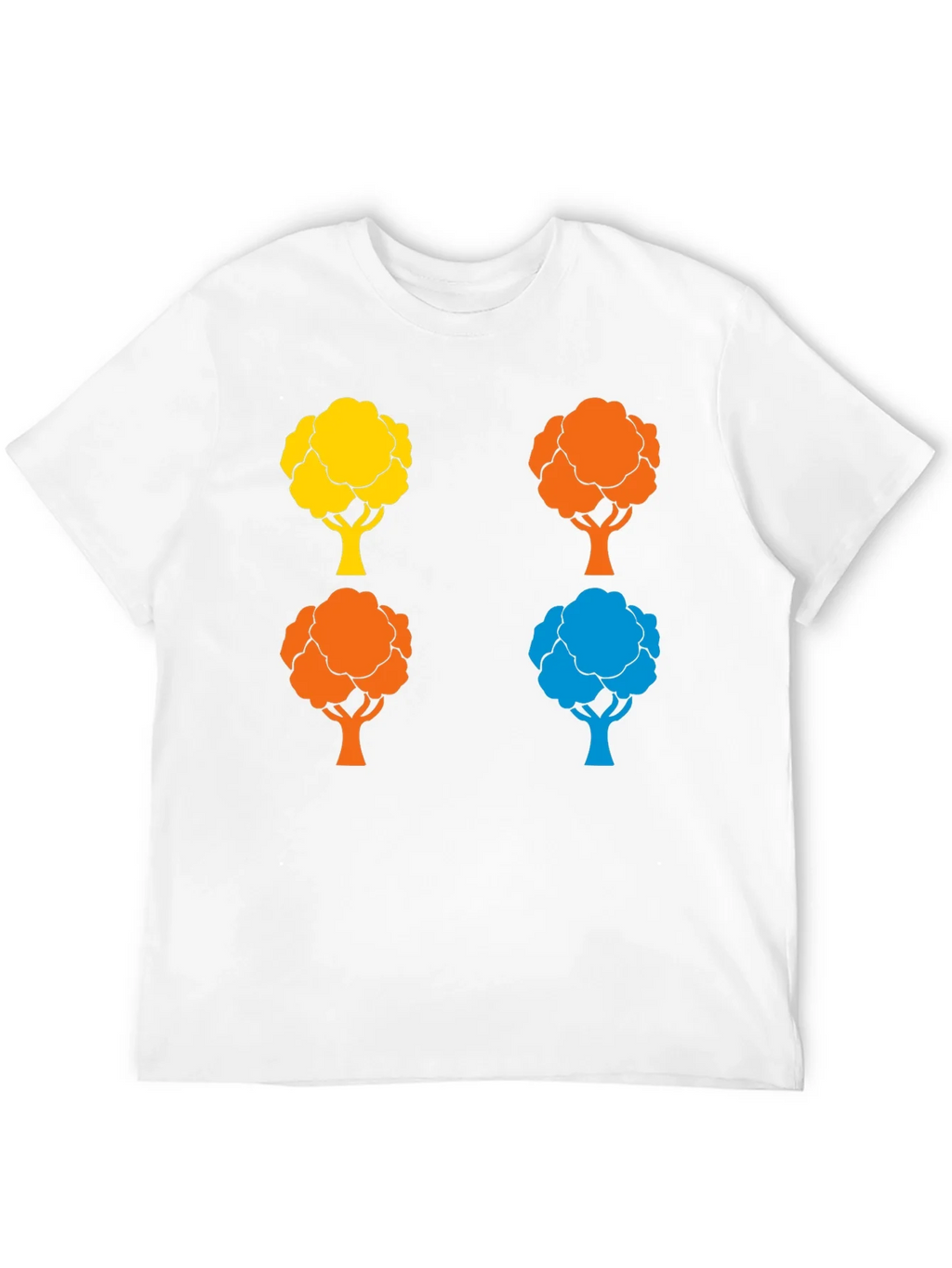 Colorful Tree Graphic Print Crew Neck T-Shirt product image 11