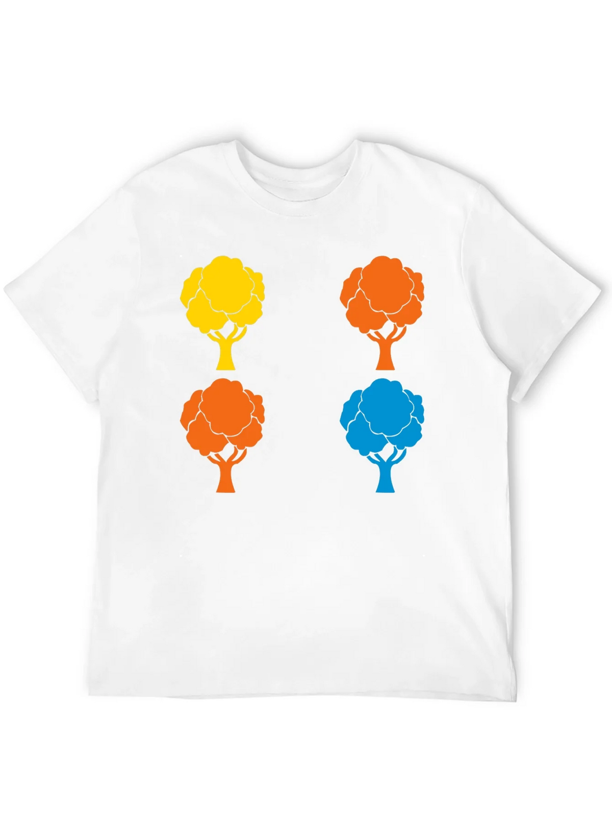 Colorful Tree Graphic Print Crew Neck T-Shirt product image 11