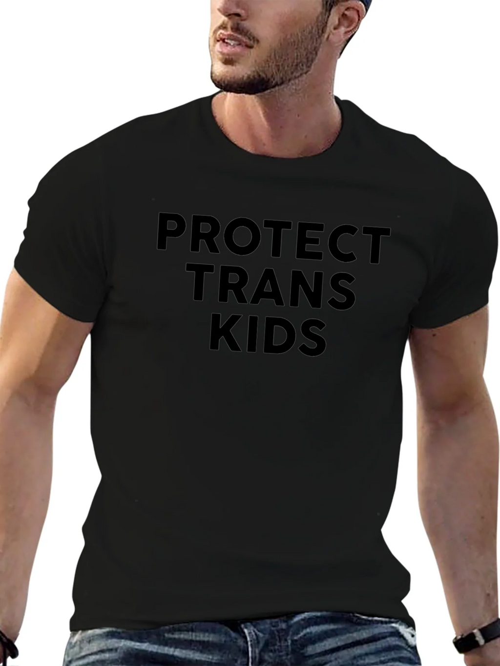 Protect Trans Kids Graphic Tee - Black product image 2