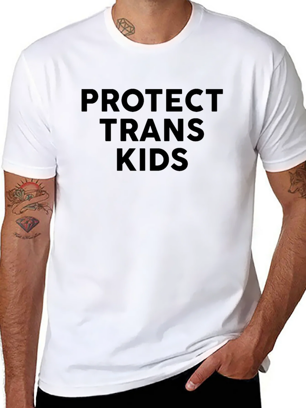 Protect Trans Kids Graphic Tee - Black product image 3