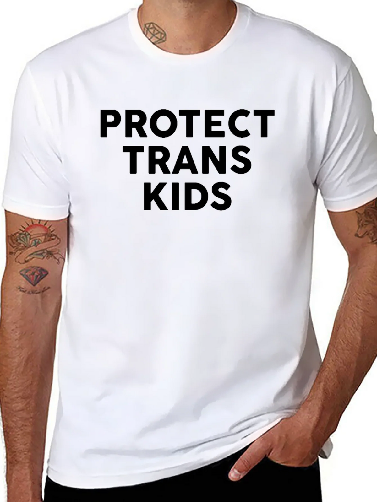 Protect Trans Kids Graphic Tee - Black product image 3