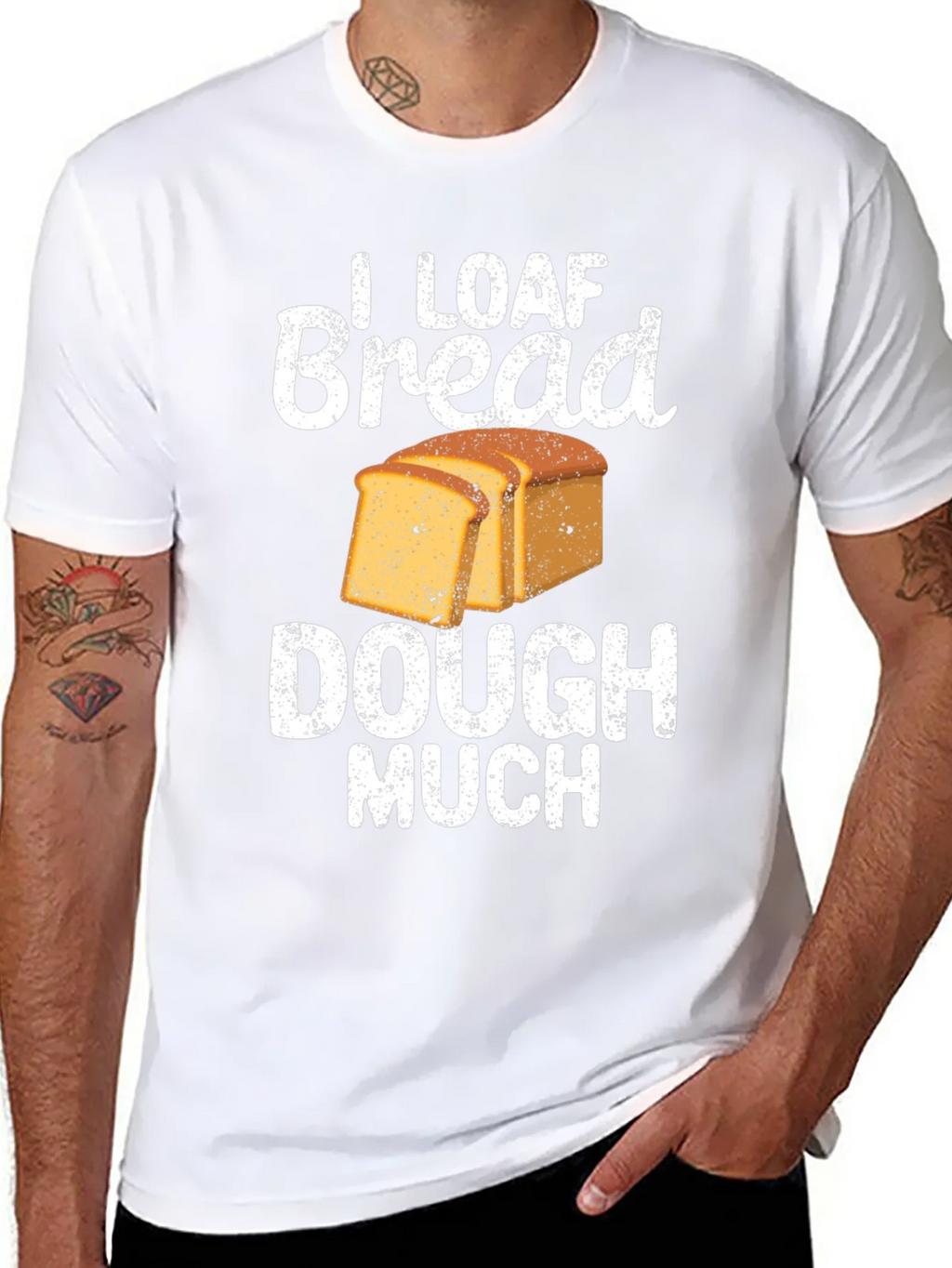 I Loaf Bread Dough Much T-Shirt Funny Baker Tee product image 7