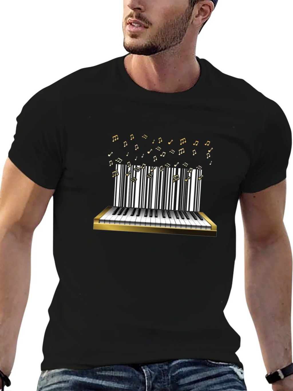 Musical Notes Piano T-Shirt product image 1