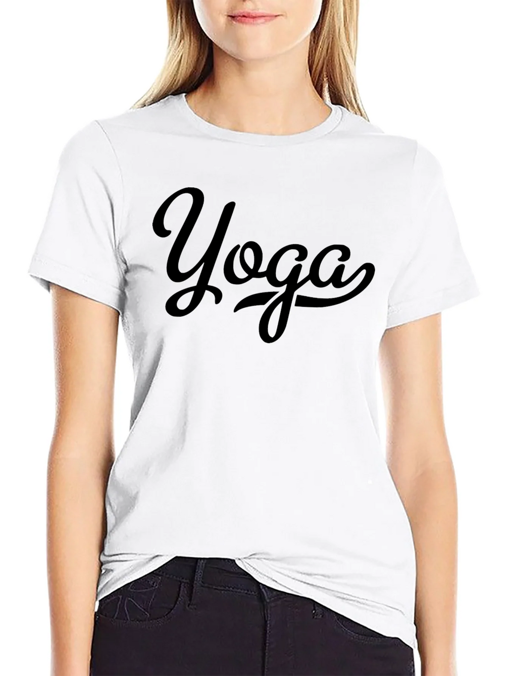 Yoga Graphic Tee - Unisex Black Cotton T-Shirt product image 8