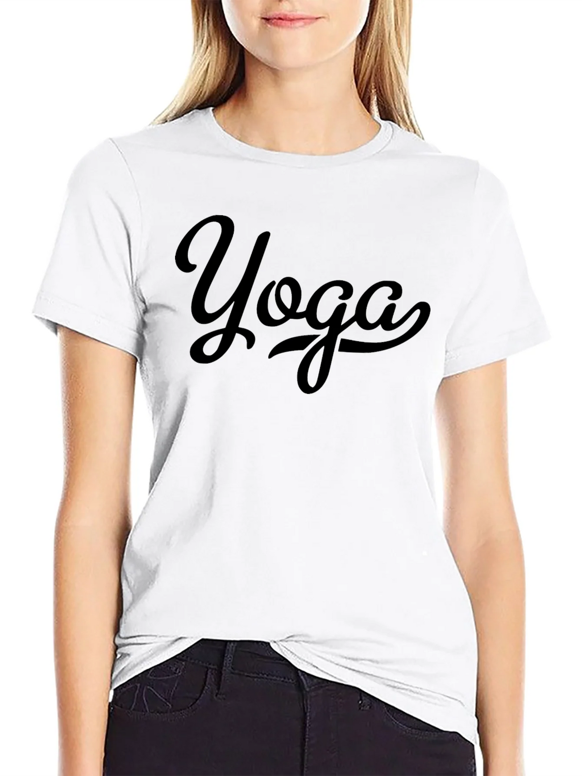 Yoga Graphic Tee - Unisex Black Cotton T-Shirt product image 8