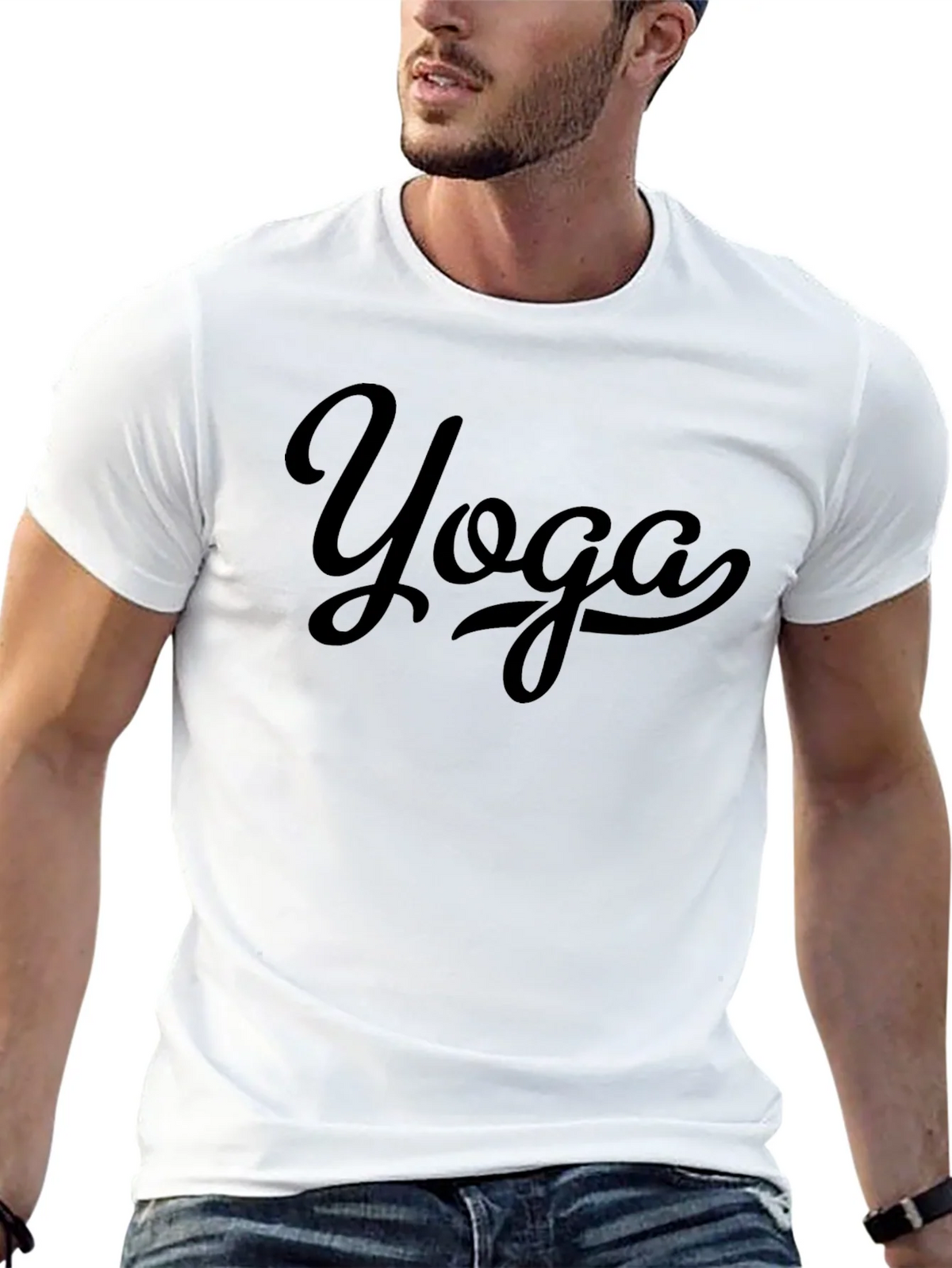 Yoga Graphic Tee - Unisex Black Cotton T-Shirt product image 12