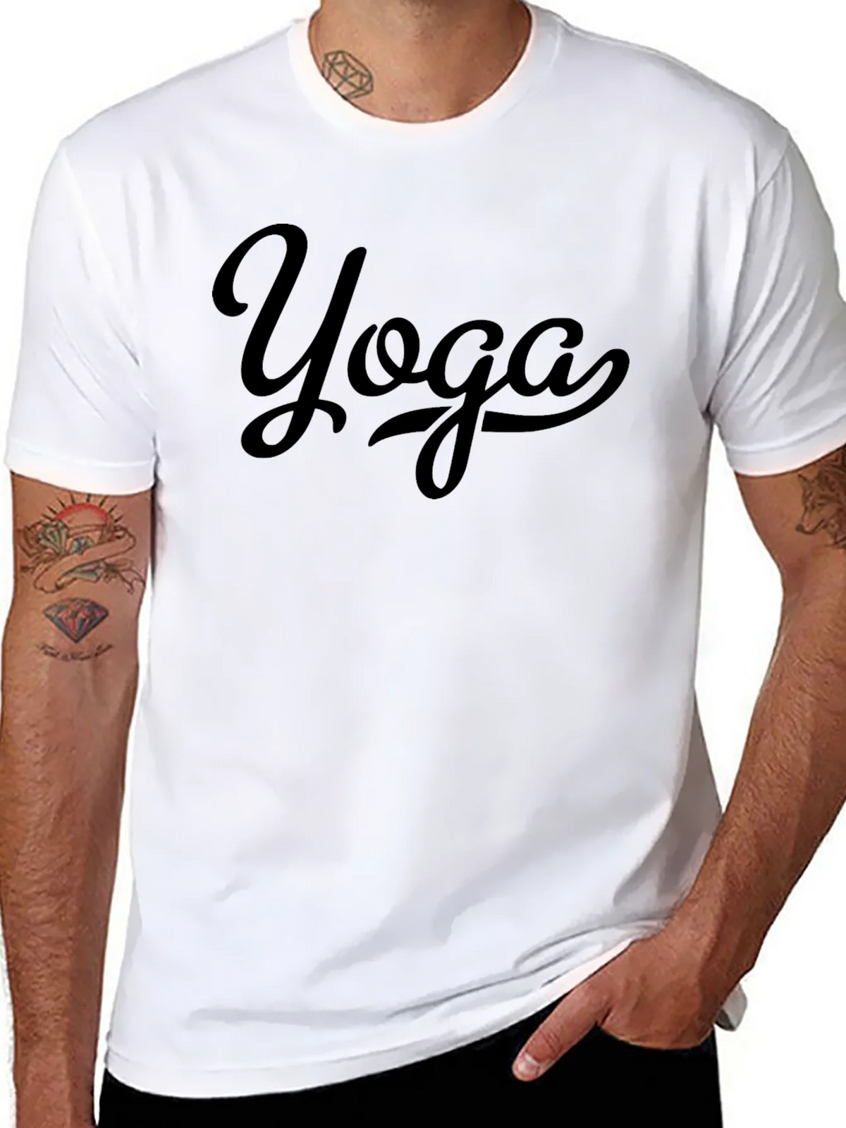 Yoga Graphic Tee - Unisex Black Cotton T-Shirt product image 7