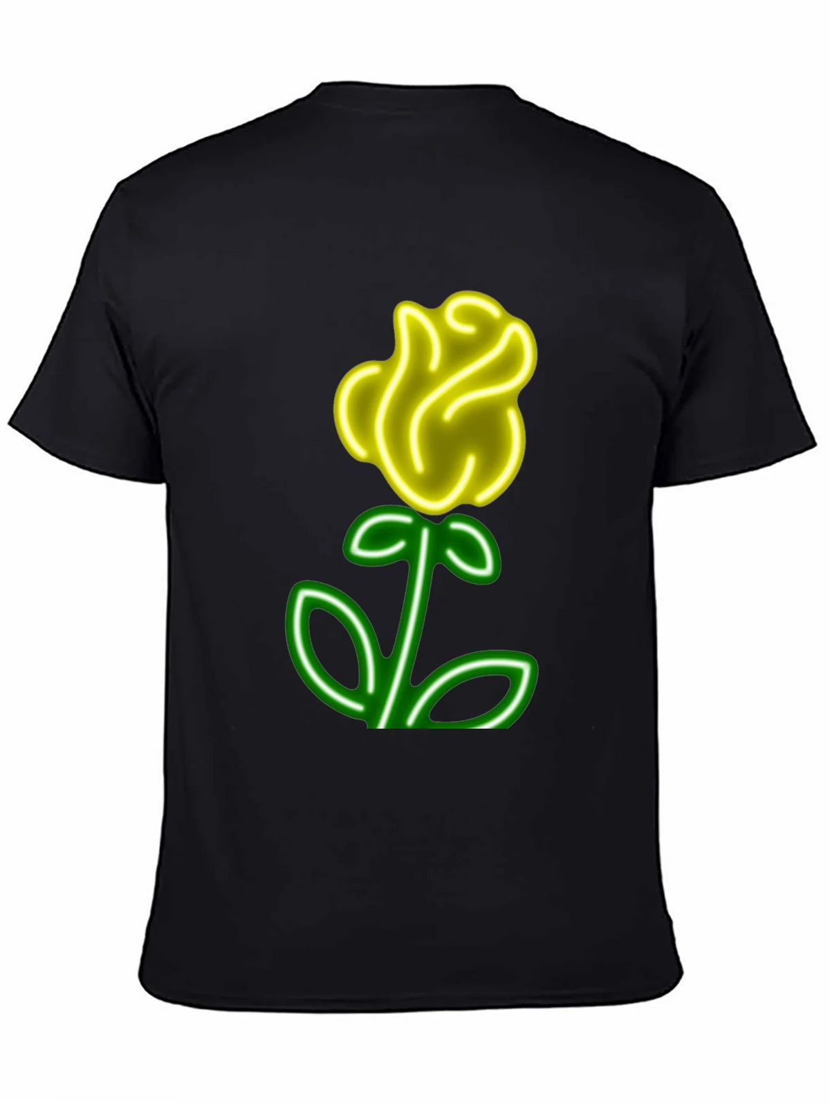Neon Rose Graphic T-Shirt - Cool Casual Wear product image 4