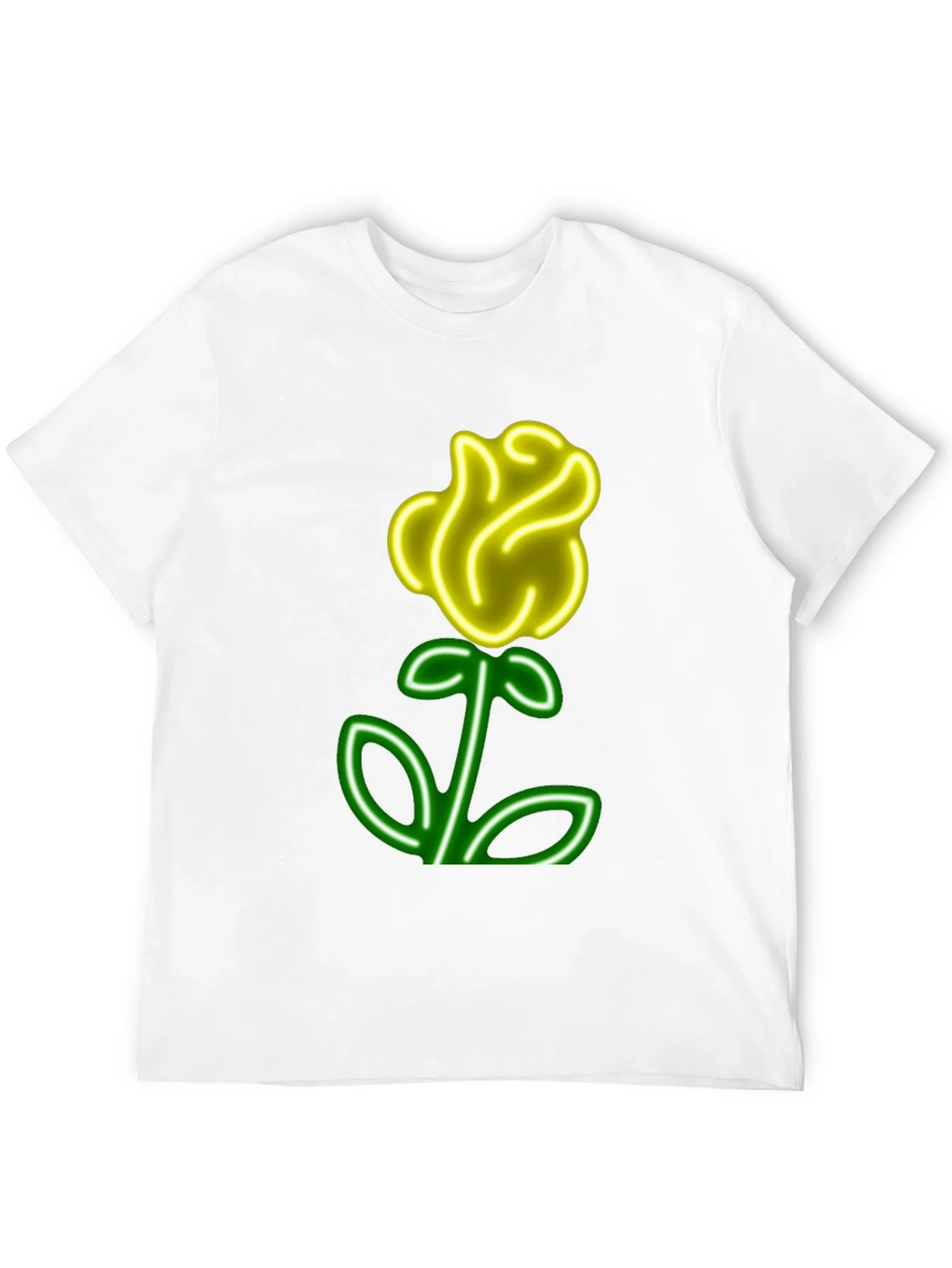 Neon Rose Graphic T-Shirt - Cool Casual Wear product image 11