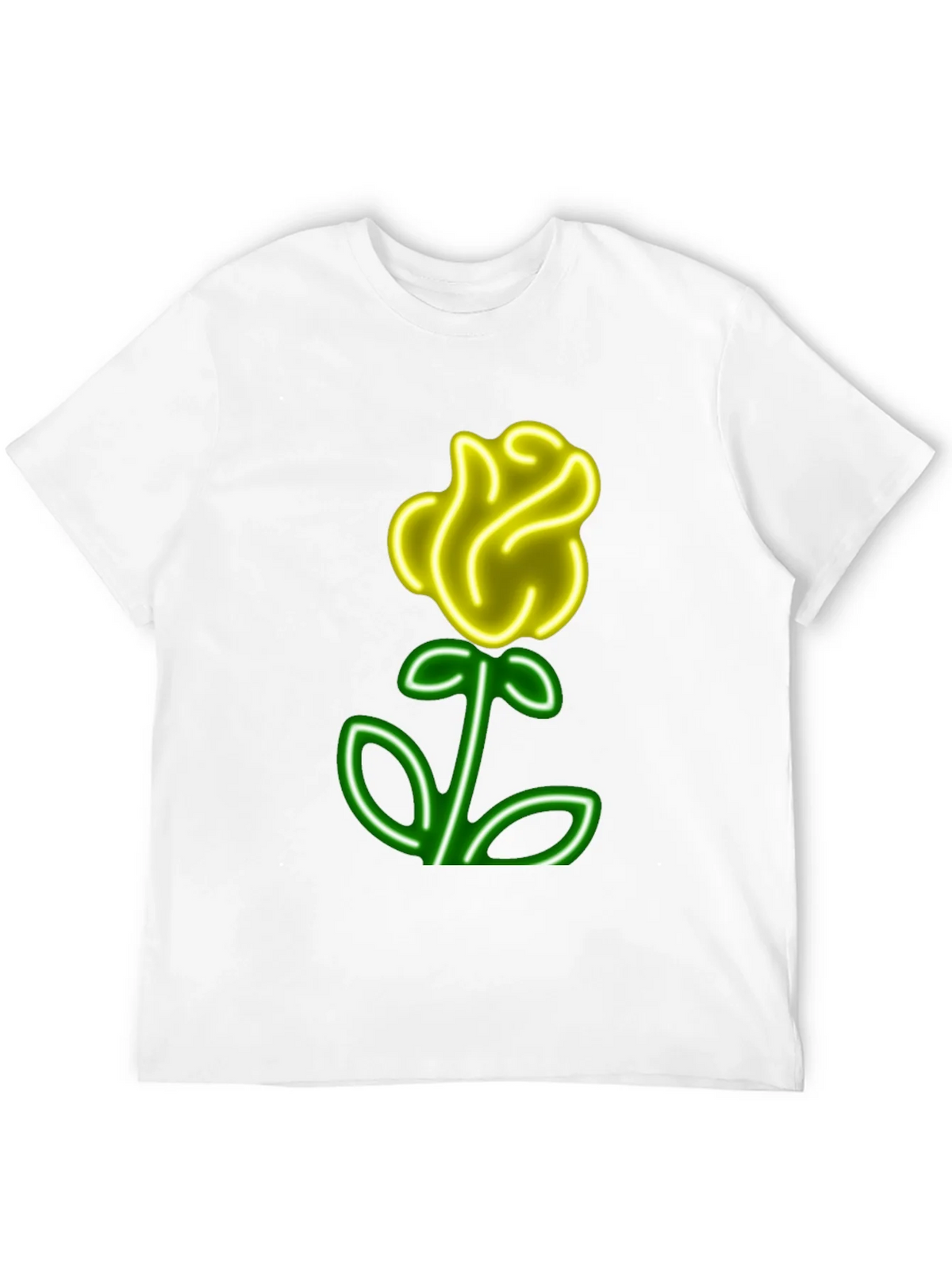 Neon Rose Graphic T-Shirt - Cool Casual Wear product image 11