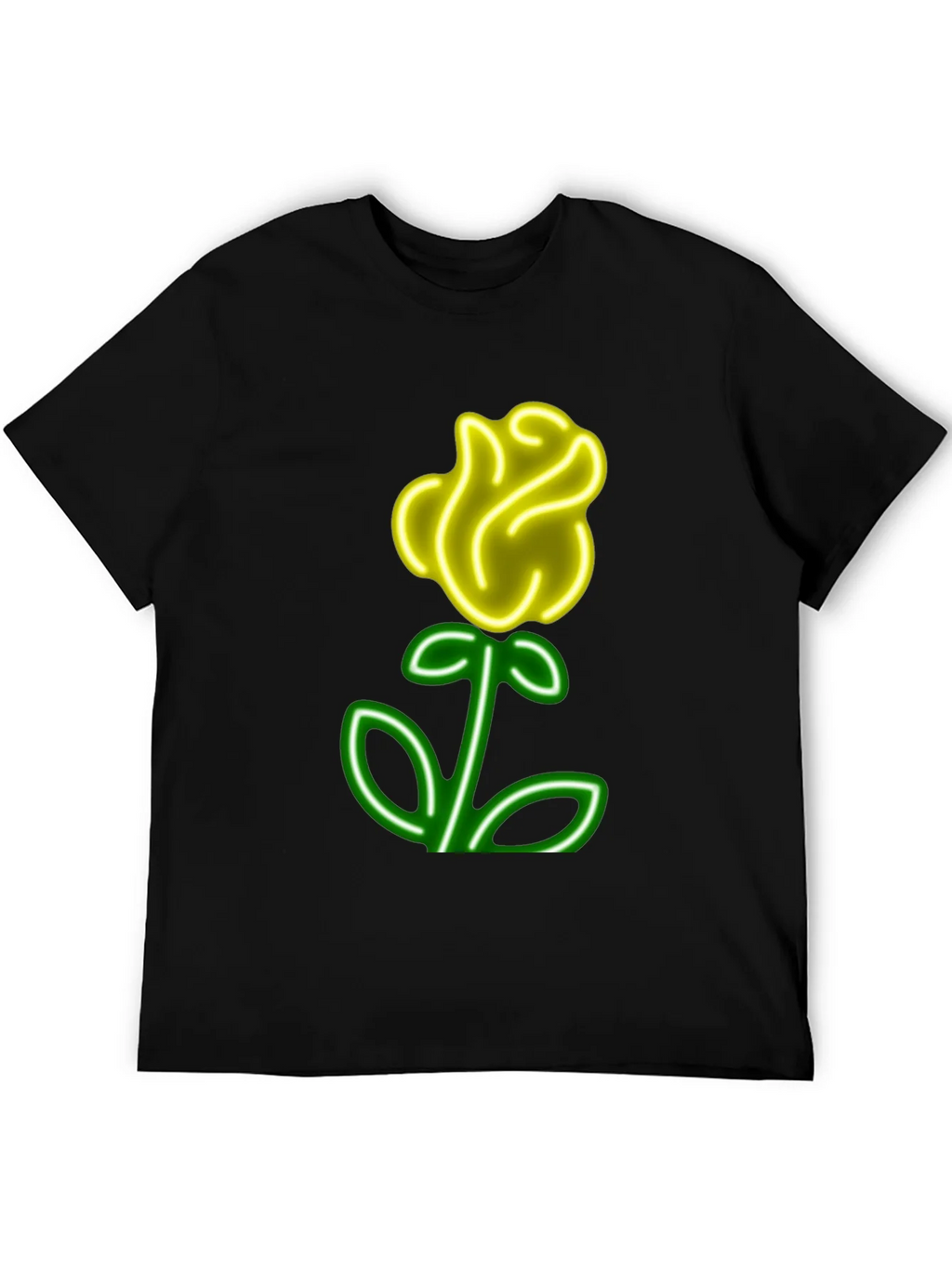 Neon Rose Graphic T-Shirt - Cool Casual Wear product image 5