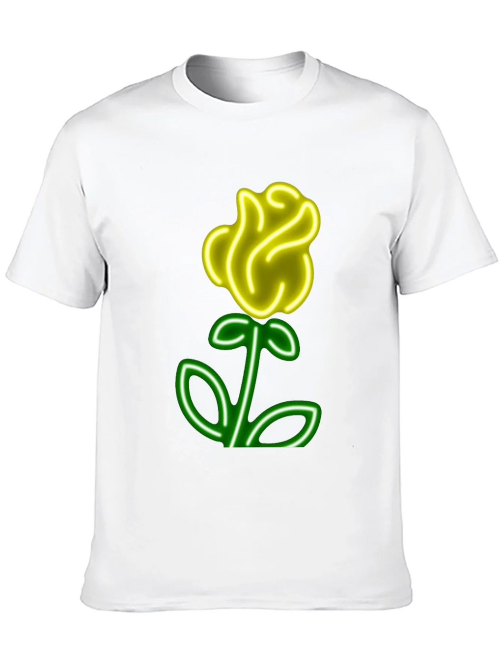 Neon Rose Graphic T-Shirt - Cool Casual Wear product image 9