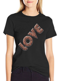 Geometric Love Graphic Tee - Stylish Black T-Shirt product image 1